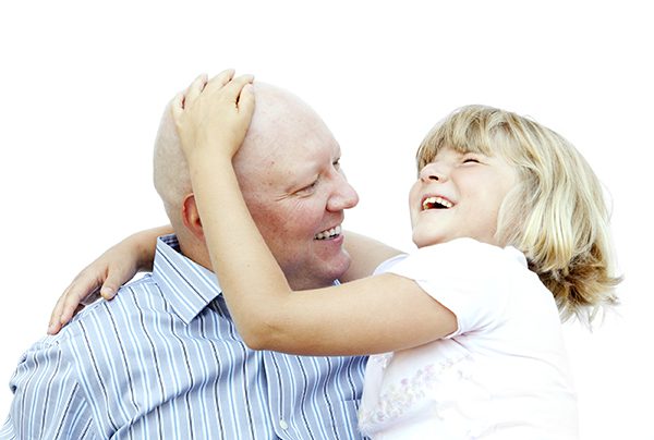 Man with Cancer and His Daughter Laughing